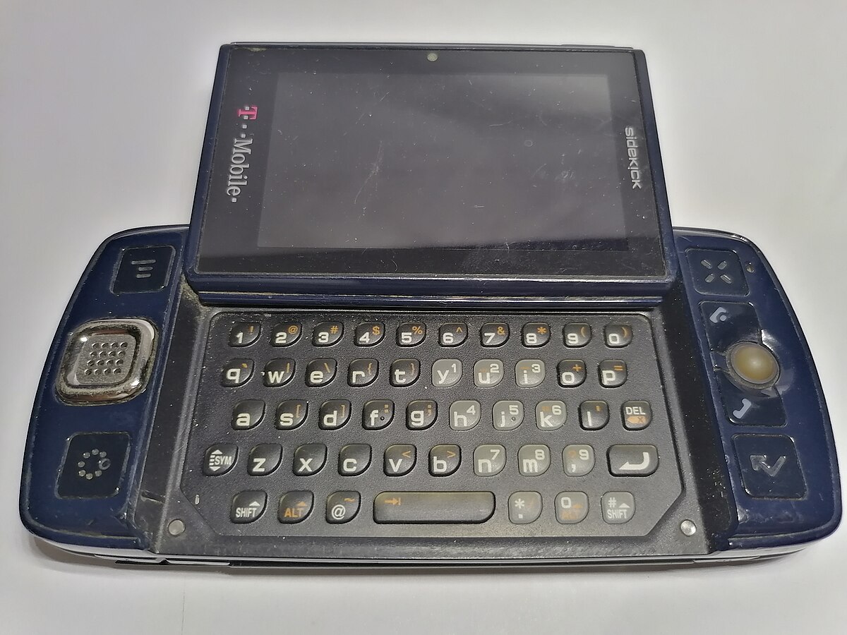 T-Mobile Sidekick LX open with keyboard